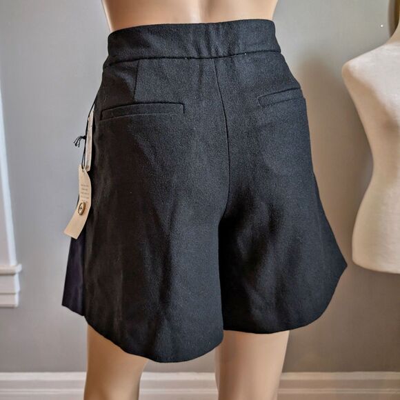 NWT Anthropologie Cartonnier Corduroy Skort Blue Wool Skirt Shorts Size 8 - Picture 4 of 9